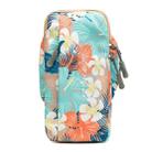 B228 Large Running Mobile Phone Arm Bag Sports Mobile Phone Arm Sleeve Wrap Bag(Flower Gray) - 1