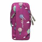 B228 Large Running Mobile Phone Arm Bag Sports Mobile Phone Arm Sleeve Wrap Bag(Balloon Purple) - 1