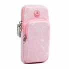 B090 Outdoor Sports Waterproof Arm Bag Climbing Fitness Running Mobile Phone Bag(Small Light Pink) - 1