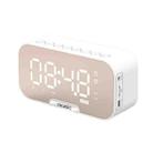 Q5 Outdoor Portable Card Bluetooth Speaker Small Clock Radio, Color: White 1400mAh - 1