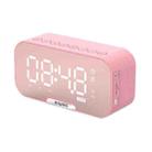 Q5 Outdoor Portable Card Bluetooth Speaker Small Clock Radio, Color: Pink 1400mAh - 1