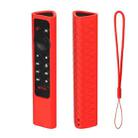 For NVIDIA Shield TV Pro 4K HDR Remote Control Silicone Case With Lanyard(Red) - 1