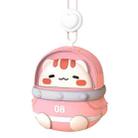CS1327 Small USB Charging Cartoon Hanging Neck Fan Portable Leafless Silent Mini Fan(Cat) - 1