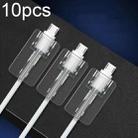 10pcs Square Transparent Data Cable Protective Sleeve Durable Break-Resistant Cable Winder(Micro USB) - 1