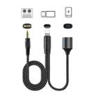 T42B 3.5mm Male+8 Pin Male+8 Pin Female Live OTG Sound Card Cable Mobile Phone Charging Audio Recording Data Cable - 1