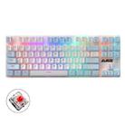 Ajazz AK40pro 87 Keys Bluetooth/Wireless/Wired Three Mode Game Office Mechanical Keyboard Mixed Light Red Shaft (Blue White) - 1