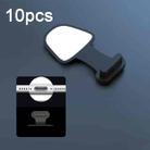 10pcs 8 Pin  Mobile Phone Charging Port Silicone Anti-Dust Plug Back-adhesive Loss-proof Cover(Black) - 1