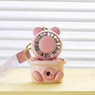 MU039 Mini Dynamic Projection Camera Fan Cartoon Children Portable Fan(Pink) - 1