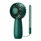 USB Outdoor Mini Handheld Brushless Motor Fan, Style: 1200mAh(Dark Green) - 1