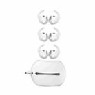 For Beats Studio Buds AhaStyle PT172 Earphone Silicone Ear Caps, Style: Earcap x 3+Case (White) - 1