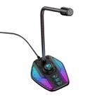 USB Gaming Microphone Built In Sound Card 5 Voice Changing Modes with RGB Lighting - 1