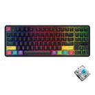 Ajazz K870T 87-Key RGB Office Game Phone Tablet Bluetooth/Wired Dual-Mode Mechanical Keyboard Green Shaft (Black) - 1