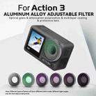 RCSTQ For DJI Osmo Action 3 Aluminum Alloy Adjustable Filter Sports Camera Filter, Style: ND16/PL - 14