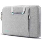 QISYKER Multifunctional Shockproof Laptop Bag Briefcase, Size: 13.3-14 inch(Light Grey) - 1