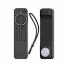 For Apple TV Siri Remote 2/3 AhaStyle PT165 Remote Controller Silicone Protective Case(Black) - 1
