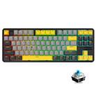 Ajazz K870T Pro 87 Keys Three Mode Wireless/Bluetooth/Wired Pluggable RGB Mechanical Keyboard Green Shaft (Black) - 1