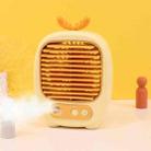 1315 Spray Humidification Hydrating Cartoon Fan USB Charging Desktop Fan(Deer Yellow) - 1