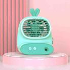 CS1319 Desktop Small Hydrating Spray Cartoon Fan Rechargeable Silent Humidifying Fan(Bunny Green) - 1