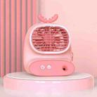 CS1319 Desktop Small Hydrating Spray Cartoon Fan Rechargeable Silent Humidifying Fan(Deer Pink) - 1