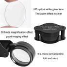 30x 30mm Optical Glass Lens Jewelry Appraisal Folding Magnifier(Carton Package) - 4