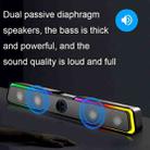 Wired+Bluetooth Version DHE6002S RGB Lights HiFi Sound Effect Computer Audio Desktop Long Strip Speakers - 5