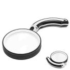 75mm Rubber Handle Folding Rotating Hand Magnifying Glass - 1