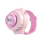 3212 Time Display Cartoon Watch Fan USB Charging Mini Kids Fan(Pink) - 1