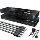 KVM401A 4 Ports USB 3.0 Shared Device HDMI KVM Switch HUB Shared Converter(Black) - 1