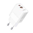 Yesido YC32 PD20W + QC3.0 USB+Type-C / USB-C Dual-port Fast Charging Head Mobile Phone Charger(EU Plug) - 1