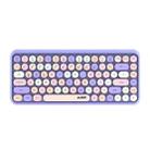 Ajazz 308I 84 Keys Tablet Computer Notebook Home Office Punk Bluetooth Keyboard(Mixed Color Purple) - 1