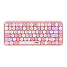 Ajazz 308I 84 Keys Tablet Computer Notebook Home Office Punk Bluetooth Keyboard(Mixed Color Pink) - 1