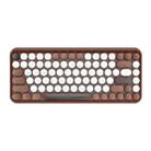 Ajazz 308I 84 Keys Tablet Computer Notebook Home Office Punk Bluetooth Keyboard(Milk Tea Color) - 1