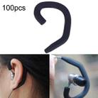 100pcs Silicone Bluetooth Ear Hook 1.5-2mm Round Line Universal Human Memory Hanging Ear(Black) - 1