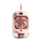RD22 Rotating Humidification Fan Warm Light Atmosphere Light Automatic Shaking Head with Digital Display Air Cooler(Pink) - 1