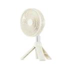 RD09 Outdoor Retractable Fan Portable Tent Ceiling Fan Lamp USB Hanging Vertical Tripod(Light Yellow) - 1