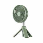 RD09 Outdoor Retractable Fan Portable Tent Ceiling Fan Lamp USB Hanging Vertical Tripod(Green) - 1