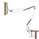 Z01 Bedside Clip-on Cantilever Microphone Overhead Bracket 4-12.9 inch Phone Tablet (White) - 1