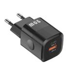 KUULAA KL-CD59 20W USB + USB-C / Type-C Dual-port Charging Head, Plug: EU (Black) - 1