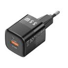KUULAA RY-C35 35W Type-C/USB-C+USB-A Dual Port Fast Charging Head, Size: EU(Black) - 1
