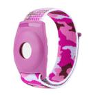 For AirTag Anti-Lost Device Case Locator Nylon Loop Watch Strap Wrist Strap, Size: 17cm Childrens(Purple Camouflage) - 1