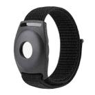 For AirTag Anti-Lost Device Case Locator Nylon Loop Watch Strap Wrist Strap, Size: 17cm Childrens(Deep Black) - 1