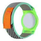 For AirTag Nylon Strap Wristband Anti-lost Tracker Protective Case(Green Gray) - 1