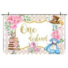 210x180cm Tea Party Tea Cup Teapot Birthday Backdrop Cloth - 1