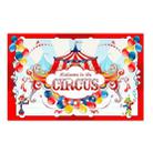 Animal Amusement Park Carnival Theme Background Banner Pull Flag Circus Background Decorative Cloth(W23020202) - 1