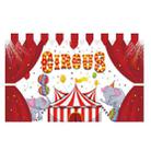 Animal Amusement Park Carnival Theme Background Banner Pull Flag Circus Background Decorative Cloth(W23020201) - 1