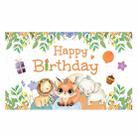 180x90cm Animal Birthday Theme Backdrop Cloth Party Decoration(2023SRB91) - 1