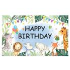 180x90cm 2pcs Animal Birthday Theme Backdrop Cloth Party Decoration(2023SRB94) - 1