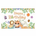 180x110cm 2pcs Animal Birthday Theme Backdrop Cloth Party Decoration(2023SRB91) - 1