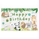 180x110cm 2pcs Animal Birthday Theme Backdrop Cloth Party Decoration(2023SRB93) - 1