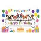 180x110cm 2pcs Animal Birthday Theme Backdrop Cloth Party Decoration(2023SRB95) - 1